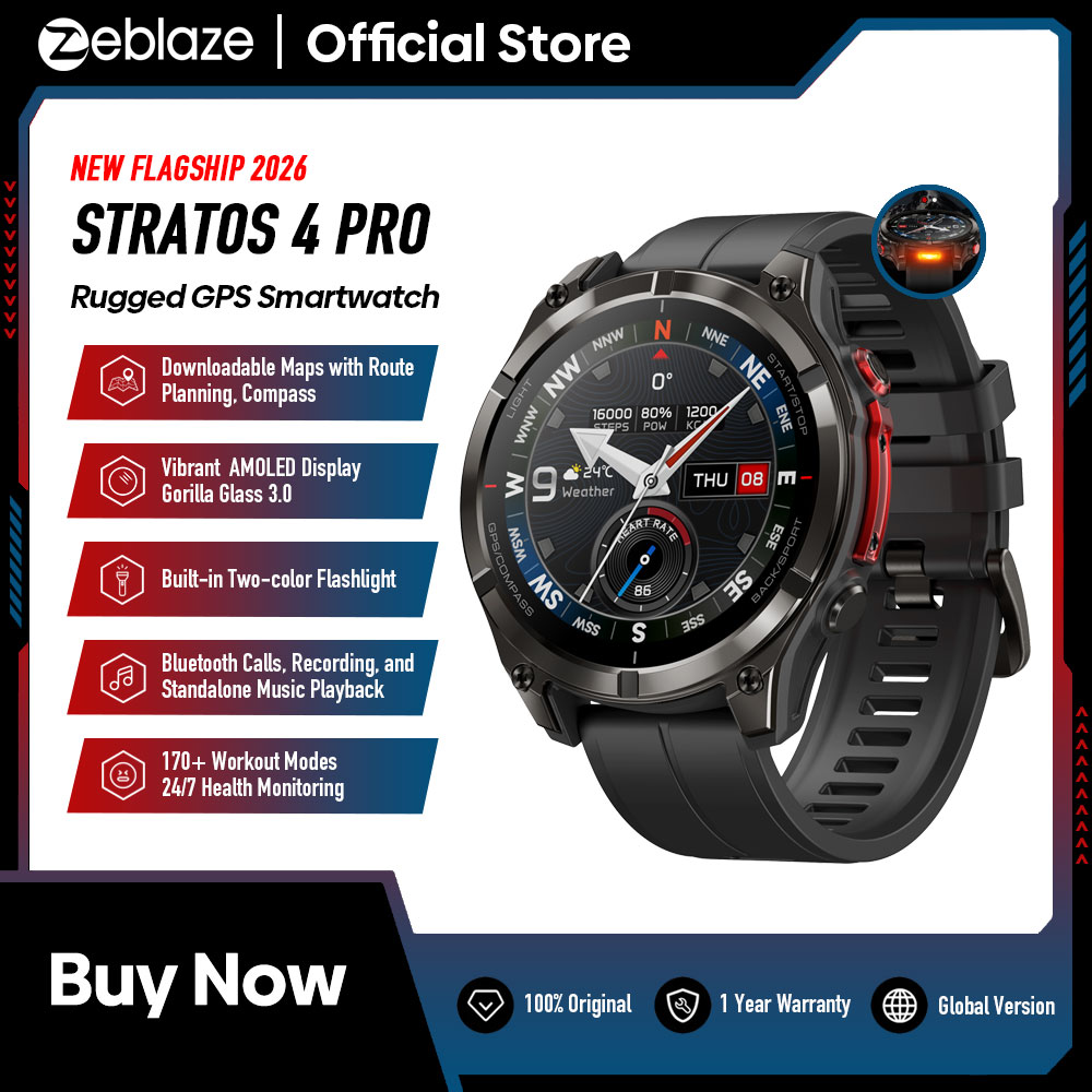 Gps Running Watch - Yeni Zeblaze Stratos 4 PRO AMOLED
