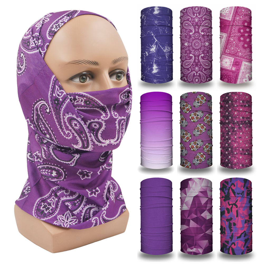 Running Gear Quick Dry - Mor Balaclava Kadın Koşu Kamp Kafa