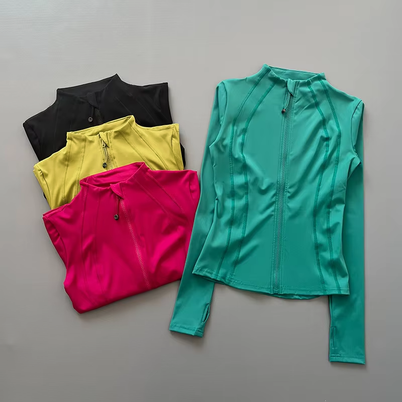 Running Gears - Kadınlar İçin Tam Fermuarlı Uzun Kollu