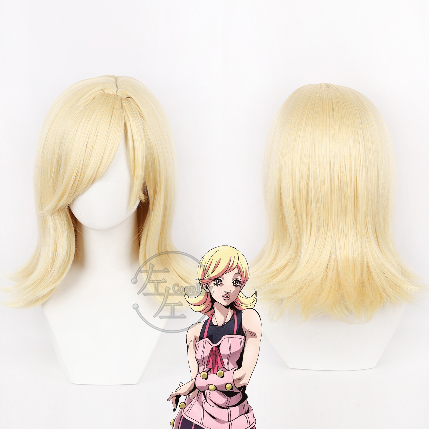 Head Gear Running - Lucy Steel Cosplay Peruk Anime JOJO
