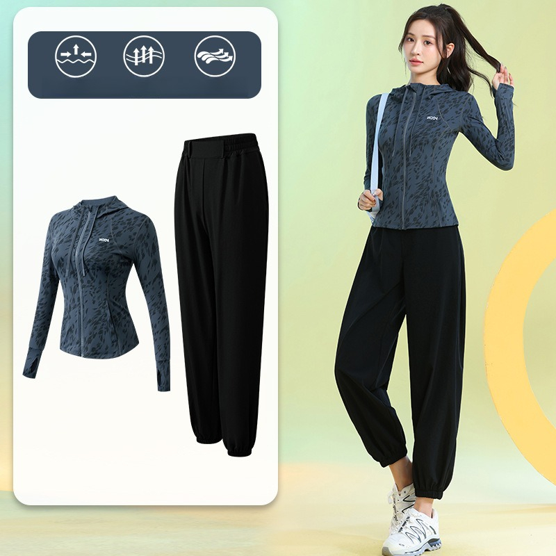 Running Gears - Kadın Koşu Takımları Uzun Kollu Çiçek