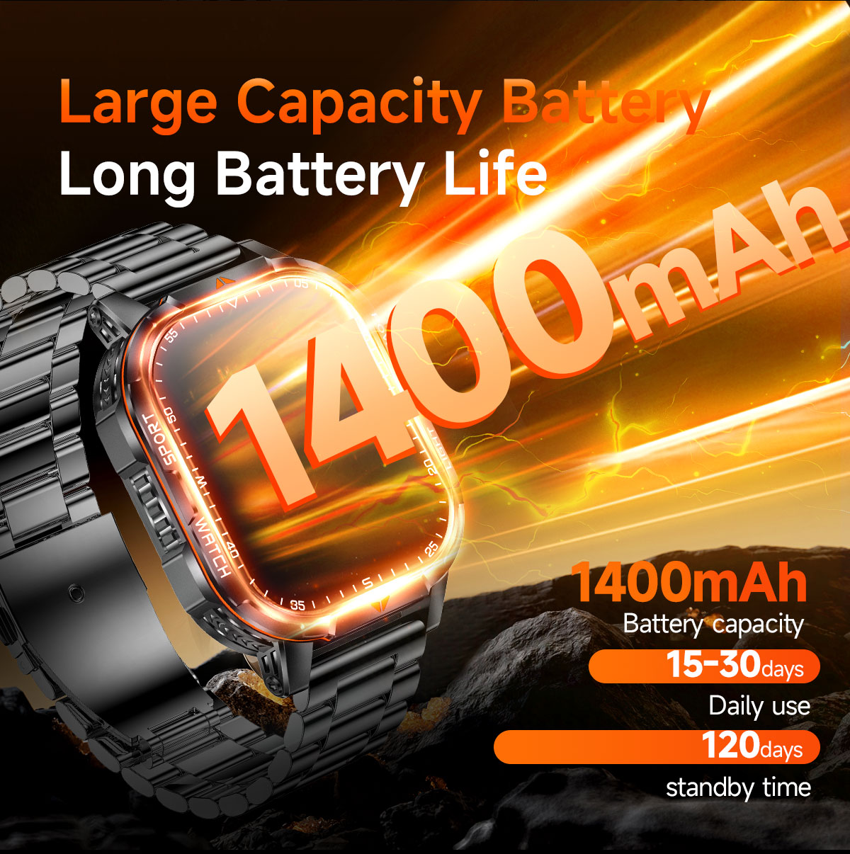 2026 Yeni 1400mAh Süper Büyük  - Gps Running Watch incelemesi ve fiyatı